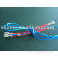 Silicone braided cable with fiberglass